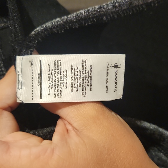 Smartwool Diamond Peak Quilted Pullover S Gray Hoodie Wool Blend 1/4 Zip - Picture 4 of 5